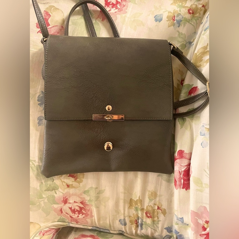 Vegan leather - sage green - never used